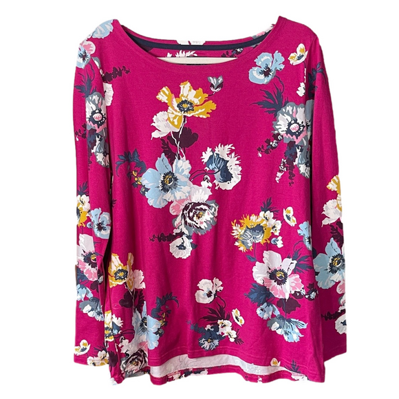 Joules Tops - Joules Fuchsia Floral Long Sleeve Top